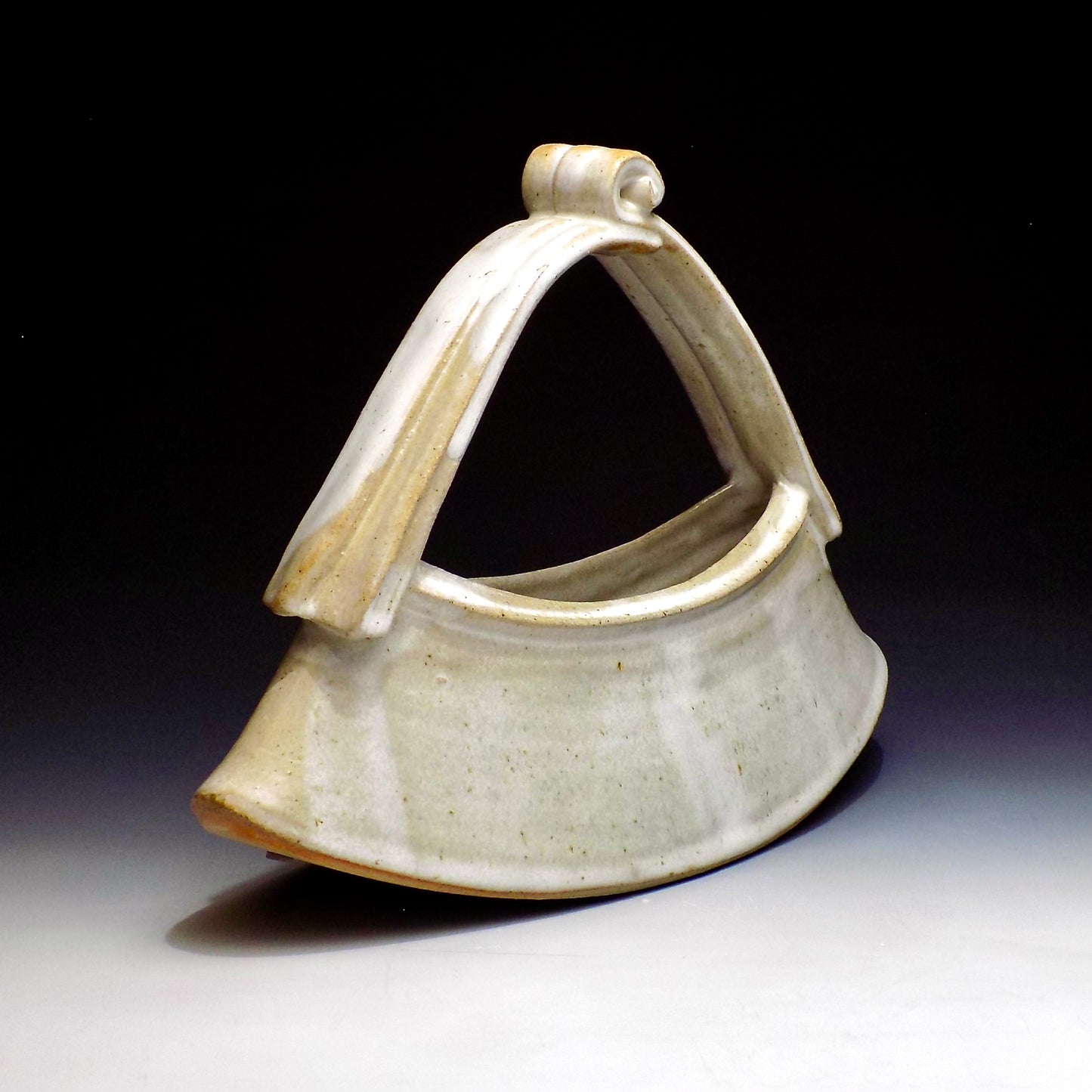 White Basket Vase