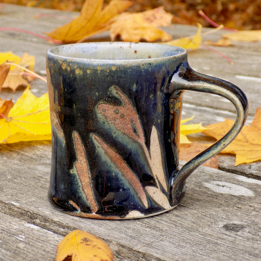 8oz Dark Blue Mug 1