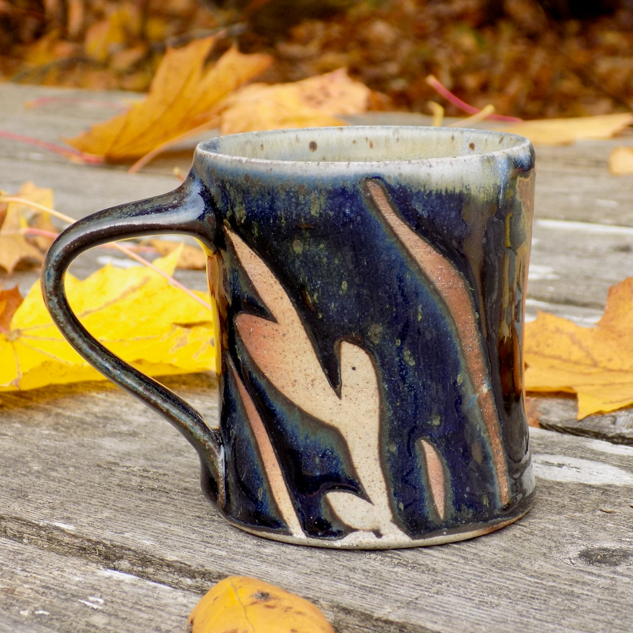 8oz Dark Blue Mug 1