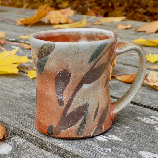 10oz Orangey Shino Mug 8