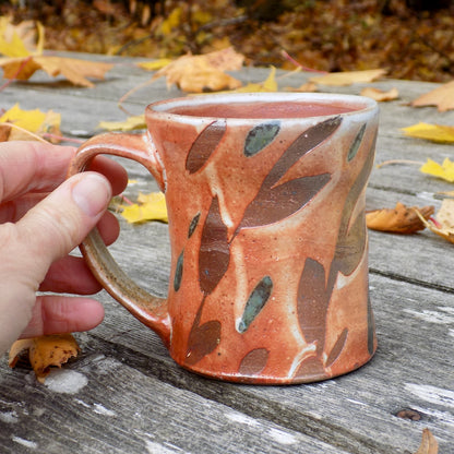 10oz Orangey Shino Mug 8