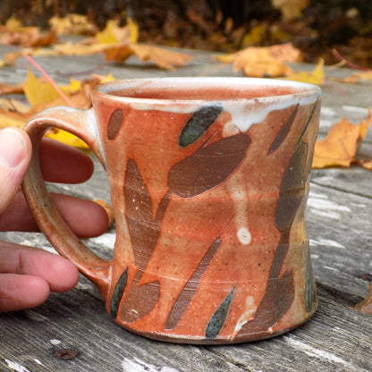 10oz Orange Shino Mug 9