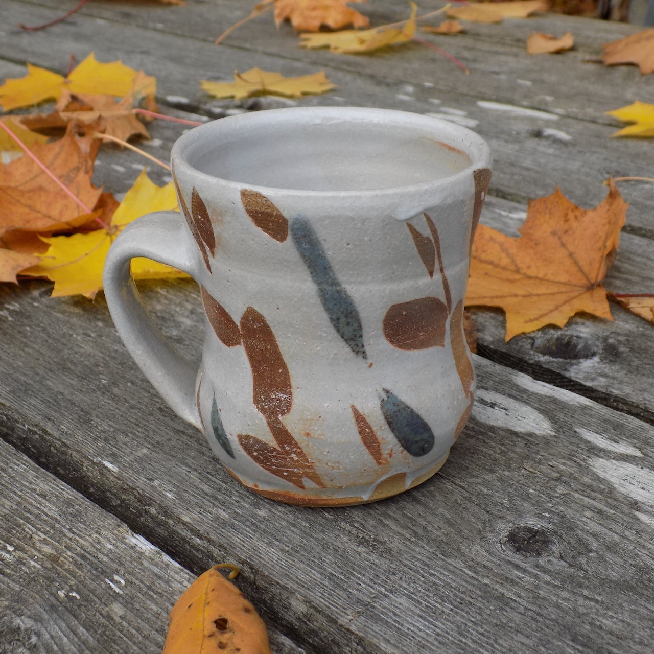 11oz White Shino Mug 11