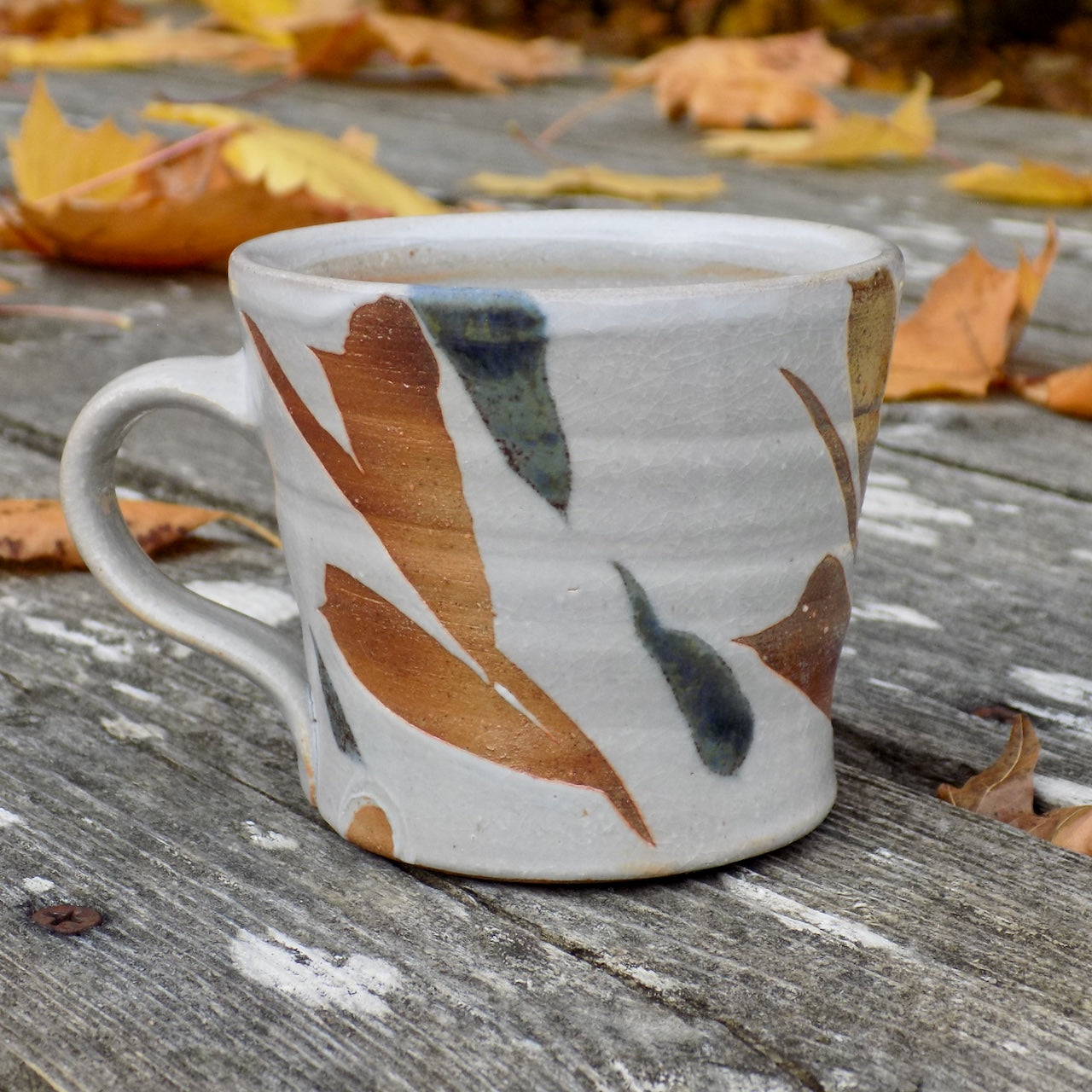 7oz White Shino Mug 14